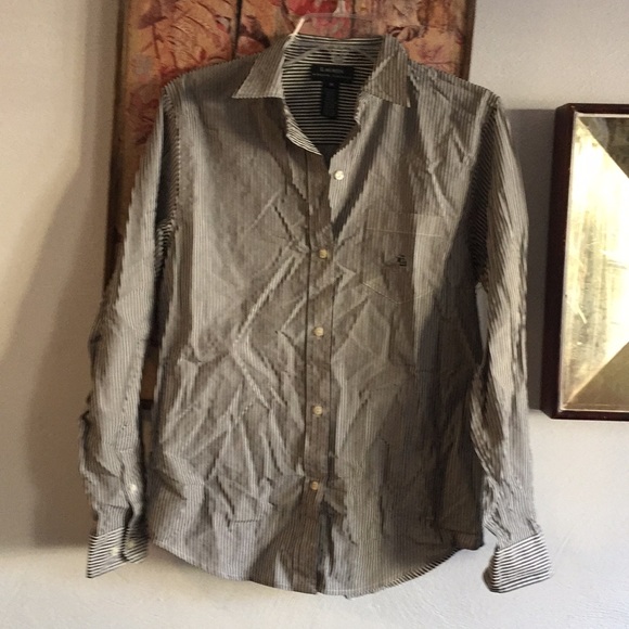 RALPH LAUREN 💯% COTTON STRIPE LS BUTTON UP TOP M - Picture 2 of 6